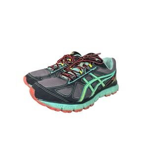 Asics Gel Scram 2 Womens 8.5 Gray Black Teal Athletic Running Walking Shoes
